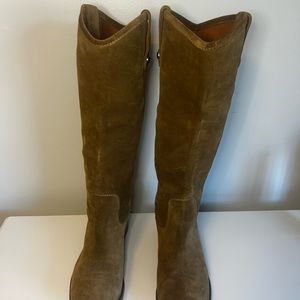 Frye Melissa Button Suede Pull On Boots